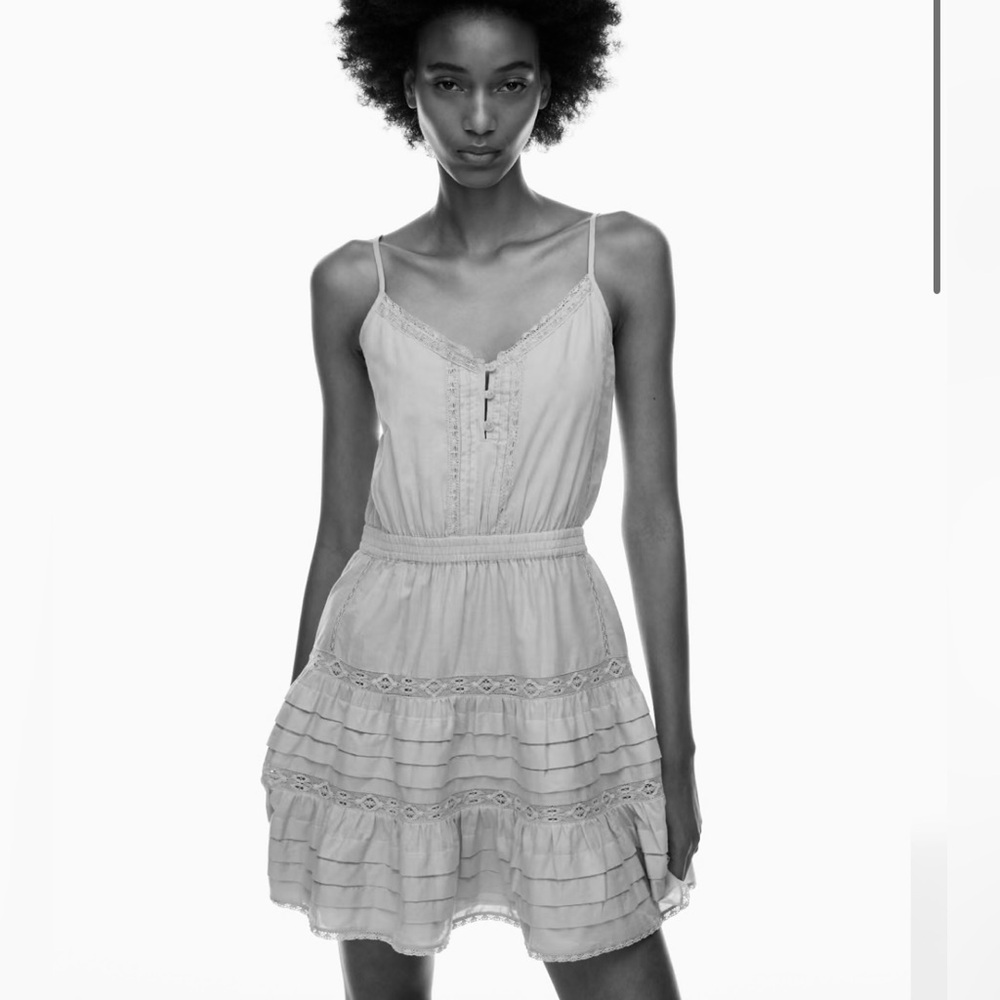 Black Cotton Mini Dress